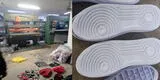 Comas: PNP da golpe a la fabricación de zapatillas "bamba"
