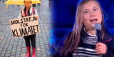 Greta Thunberg se anima a cantar en concierto a favor del cambio climático