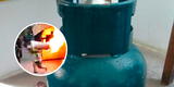 Bombero carga un balón de gas en llamas para evitar que explotara en un restaurante [VIDEO]