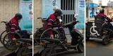 Peruano crea una moto para utilizarla con silla de ruedas y su ingenio genera admiración en las redes