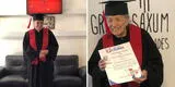A los 93 años mujer se gradúa como licenciada de administración y con las mejores notas [FOTOS]