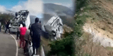 Cajamarca: Chofer se salva de morir luego que su camión cayera a un abismo [VIDEO]