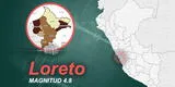 Loreto: sismo de 4.8 grados se registró esta noche en Alto Amazonas