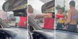 Final inesperado: Hombres inician una pelea en medio de la calle y acaban en ‘brasier’ [VIDEO]