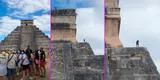 Perrito burla seguridad y sube hasta los más alto de la pirámide de Chichén Itzá en México [VIDEO]