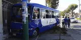 Arequipa: Choque entre bus y carro repartidor de gas deja 10 personas heridas [VIDEO]