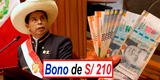 Bono 210 soles: ¿Cuánto gastará Pedro Castillo para entregar subsidio a trabajadores formales?