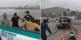 Chancay: hombre que participaba en simulacro se cae de la camioneta y se revuelca en la arena [VIDEO]