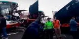 Independencia: Bus de transporte público queda destruido tras chocar contra camión de carga [VIDEO]