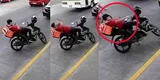 Repartidor intenta tomarse una selfie a bordo de su moto, pero ocurre lo impensado [VIDEO]