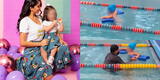 Melissa Paredes lleva a su hija a clases de natación y pasan tiempo de calidad juntas [VIDEO]