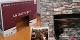 Fabrica chimenea por Navidad con caja de televisor y resultado sorprende a miles [VIDEO]