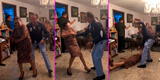 Pareja de esposos intentan demostrar sus pasos de baile, pero terminan en el suelo [VIDEO]