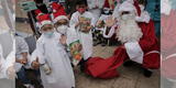¡Los sorprendió! Papá Noel entregó regalos a niños internados en el hospital Sabogal [FOTO]