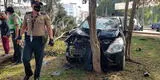 Ate: vehículo genera violento accidente de tránsito y empotrar en un árbol [VIDEO]