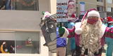 Comediante peruano se disfraza de Papá Noel y visita a niños internados por COVID-19 en la Villa Panamericana [FOTOS]