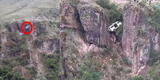 Huancavelica: pasajeros se salvan de milagro luego que roca impidiera que combi cayera al abismo [VIDEO]