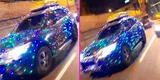 Conductor adorna su carro con luces navideñas y 'paraliza' el tránsito en Lima [VIDEO]