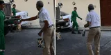 Abuelito da regalos por Navidad a los trabajadores de limpieza de las calles y escena conmueve [VIDEO]