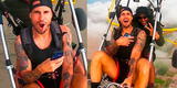 Gino Assereto vence sus miedos y da un paseo con paracaídas [VIDEO]
