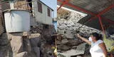 SJL: cimiento de casa se viene abajo tras temblor en Lima y daña vivienda contigua [VIDEO]