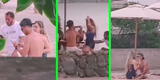 Rodrigo Cuba y Ale Venturo son captados cariñosos en playa del sur: Fueron fuego de besos y abrazos [VIDEO]