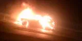 San Bartolo: vehículo se incendió en plena Panamericana Sur y estuvo a punto de explosionar