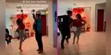 ¡No se dejó! Joven reta a su novia a una batalla de marinera norteña y ella lo sorprende [VIDEO]