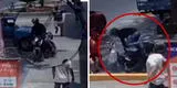 Los Olivos: raquetero en moto cae luego de intentar huir tras robar celular a transeúnte [VIDEO]