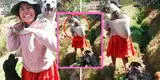 Mujer carga a su perrito anciano en su espalda para que la acompañe a cuidar los campos de maíz [VIDEO]