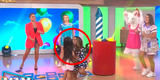 Melissa Paredes y su reacción al ver a su hija entrar al set de improviso y le roba un beso [VIDEO]