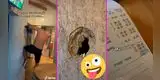 Hincha se dejó llevar por la emoción del gol de Perú y rompió muro de un restaurante [VIDEO]