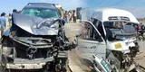 Lurín: choque entre combi y camioneta deja 19 heridos en la antigua Panamericana Sur