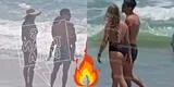 ¡Como el Gato y Ale! Melissa Paredes y Anthony Aranda son ampayados en la playa con su hija