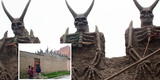 ¡La casa del diablo es real y está en Bolivia! Hombre decoró su casa con 12 esculturas satánicas [FOTO]