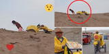 Huacho: bañista ayuda a abuelito vendedor de helados a subir por pendiente arenosa para ingresar a la playa  [FOTO]