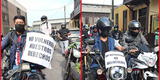 Gremio de motociclistas se dirigen a la PCM para alzar su voz de protesta tras ley [VIDEO]