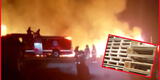 Lurín: incendio de grandes magnitudes destruye almacén clandestino de parihuelas