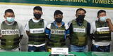 Tumbes: PNP captura a 5 integrantes de la banda Los finos de la frontera