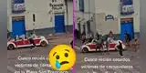 Recién casados acaban mojados y pintados tras ser víctimas de carnavaleros en Cusco [VIDEO]