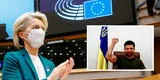 Presidente ucraniano expresa su deseo público de pertenecer a la Unión Europea y es ovacionado de pie