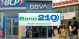 Bono 210: ¿hasta cuándo puedo cobrarlo si tengo cuenta en BCP, BBVA y Scotiabank?