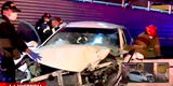 Vía Expresa: chofer gravemente herido tras fuerte choque de su auto contra columna de puente México [VIDEO]