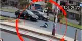 Los Olivos: Mujer sale expulsada de combi que correteaba con otra en la cuadra 11 de la avenida Universitaria [VIDEO]
