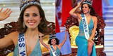 Maju Mantilla y la vez que fue coronada en el Miss Mundo con solo 20 años