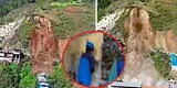 Derrumbe en Pataz: Hombre se cansó de esperar e inició por su cuenta el rescate de su yerno [VIDEO]