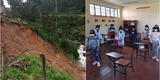 La Libertad: Escolares del colegio Jorge Basadre en peligro tras deslizamiento de cerro [VIDEO]