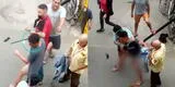 Los Olivos: Desnudan y golpean a extranjero acusado de robar el celular a una joven [VIDEO]