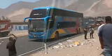 Paro de transportistas: PNP desbloquea vía de la Panamericana Norte y buses logran avanzar [VIDEO]