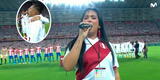 Daniela Darcourt fue la encargada de entonar el Himno Nacional en el estadio: “¡Viva el Perú!” [VIDEO]
